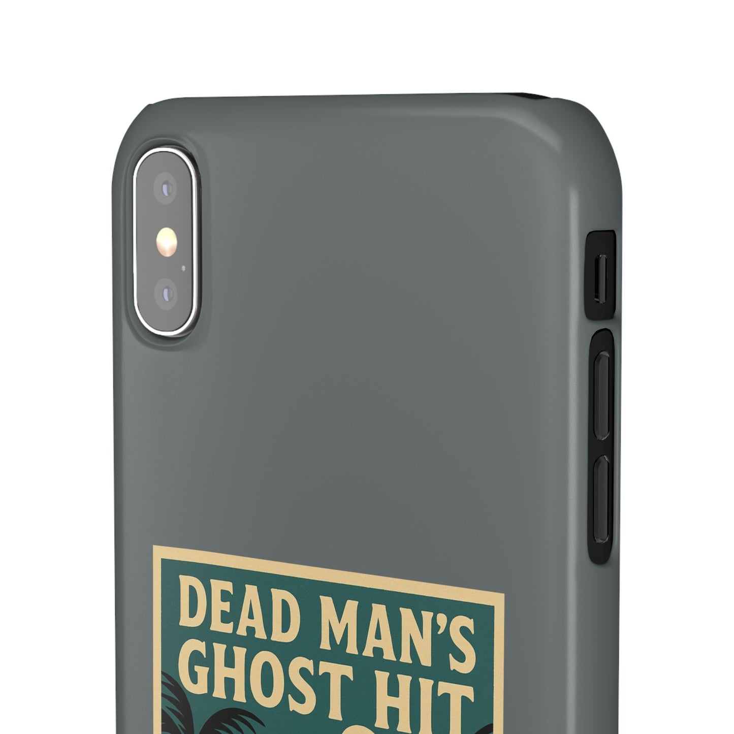 Dead Mans Ghost Hit iPhone Case One Puff Closer to the Other Side Skeleton Vibe Design