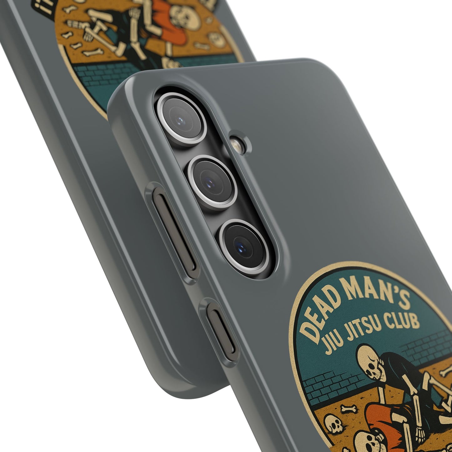 Dead Mans Jiu Jitsu Club iPhone Case That Was a Brutal Roll Skeleton Grappling Design