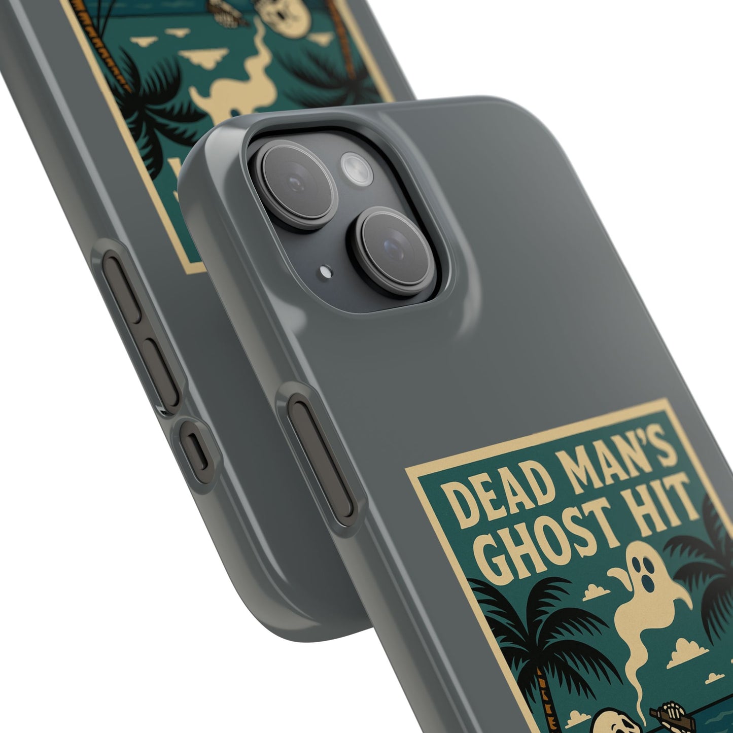 Dead Mans Ghost Hit iPhone Case One Puff Closer to the Other Side Skeleton Vibe Design