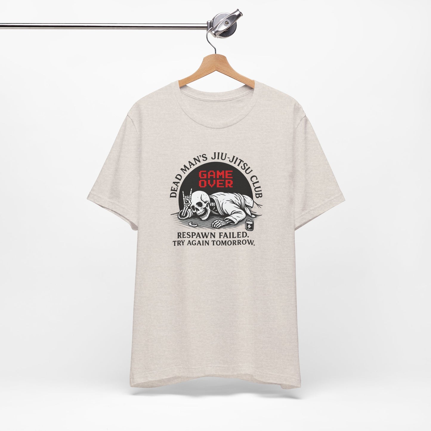 Dead Mans Jiu Jitsu Club Tee / Game Over Respawn Failed / Dead Mans Jiu Jitsu Tee, Game Over Shirt, Fight Gear, Martial Arts Apparel