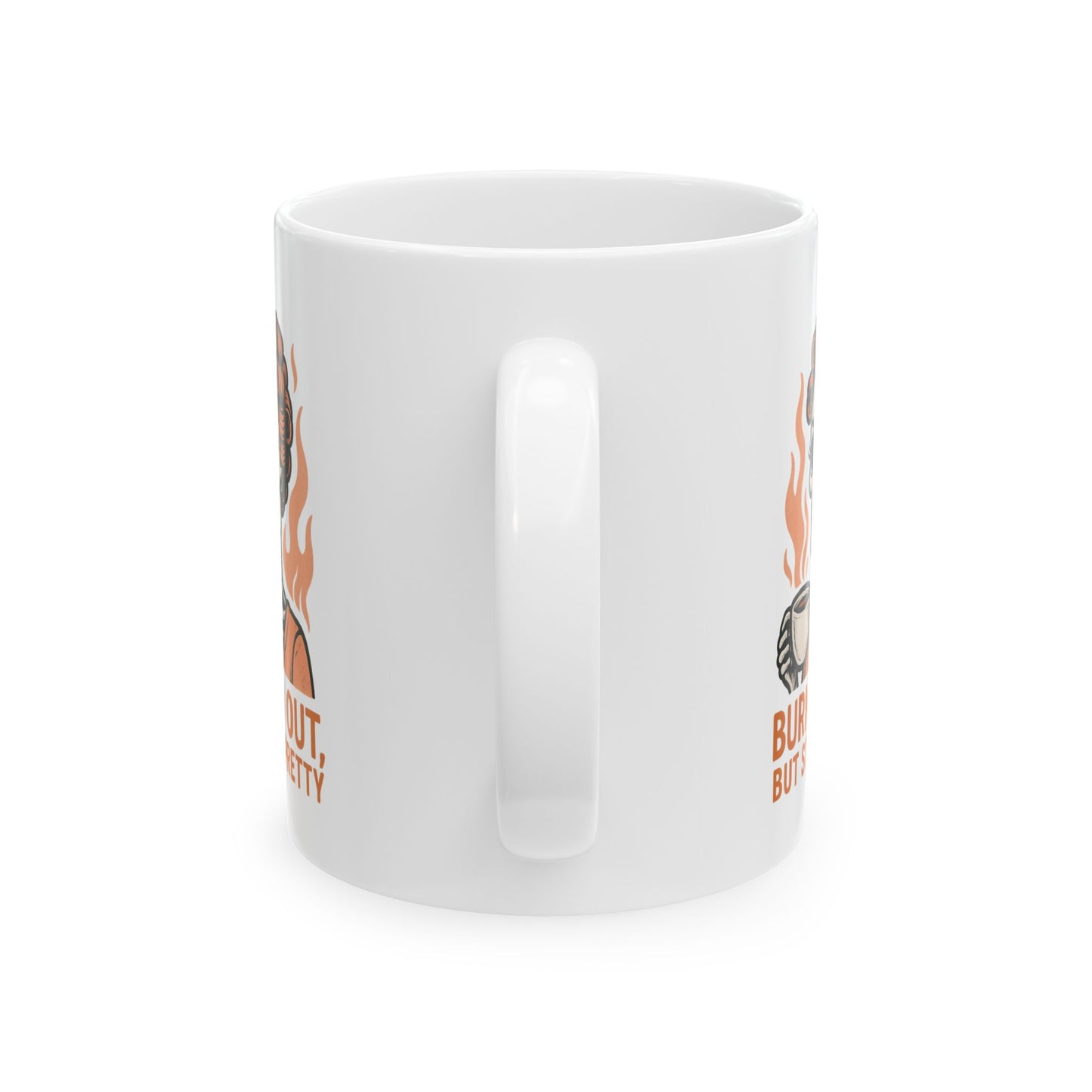 Burned Out But Still Pretty Mug | Funny Skeleton Coffee Cup | Dark Humor Gift for Women | Sarcastic Burnout Gift