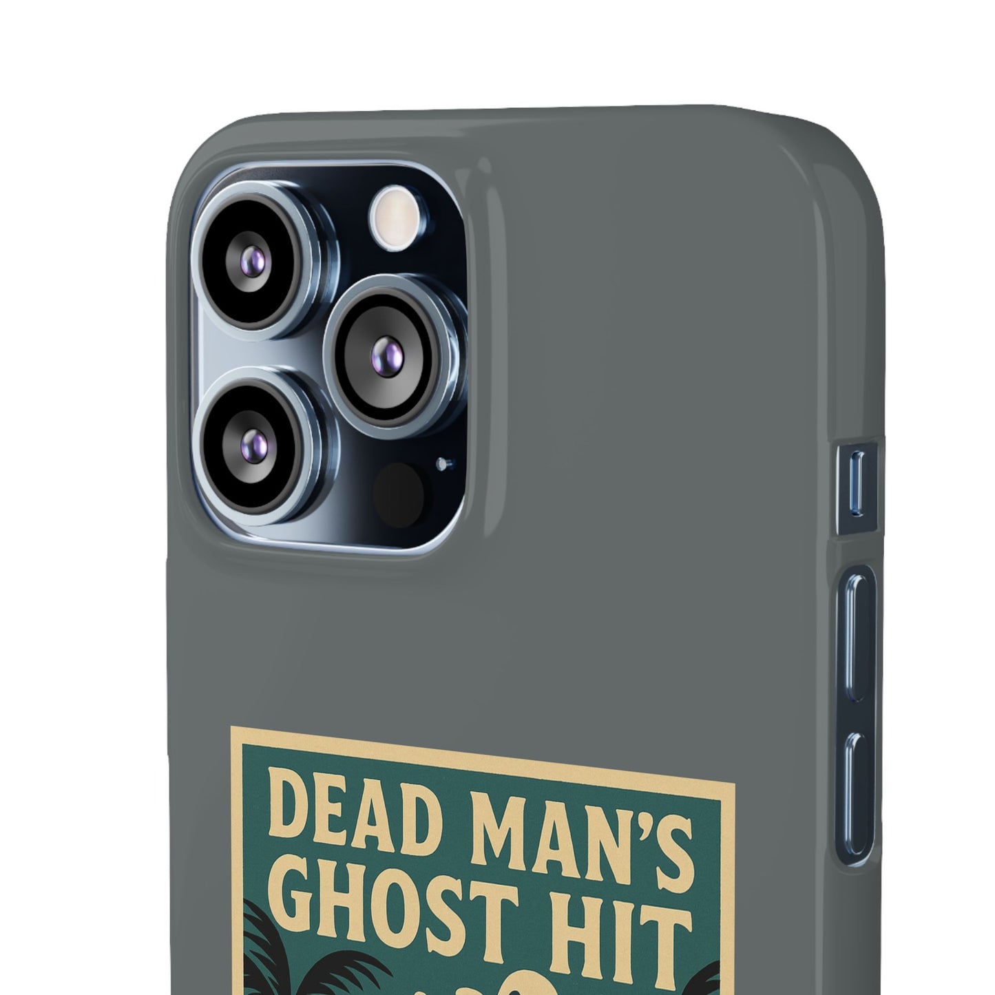 Dead Mans Ghost Hit iPhone Case One Puff Closer to the Other Side Skeleton Vibe Design
