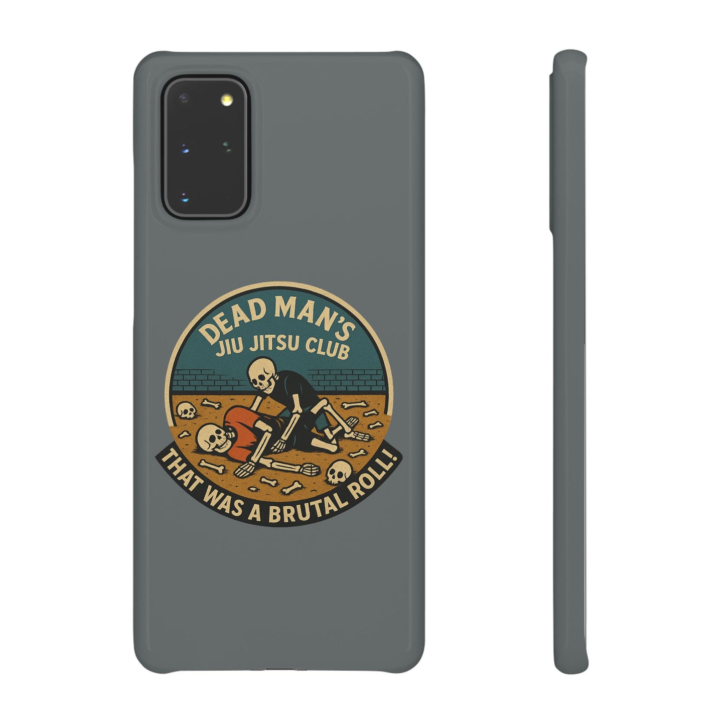 Dead Mans Jiu Jitsu Club iPhone Case That Was a Brutal Roll Skeleton Grappling Design