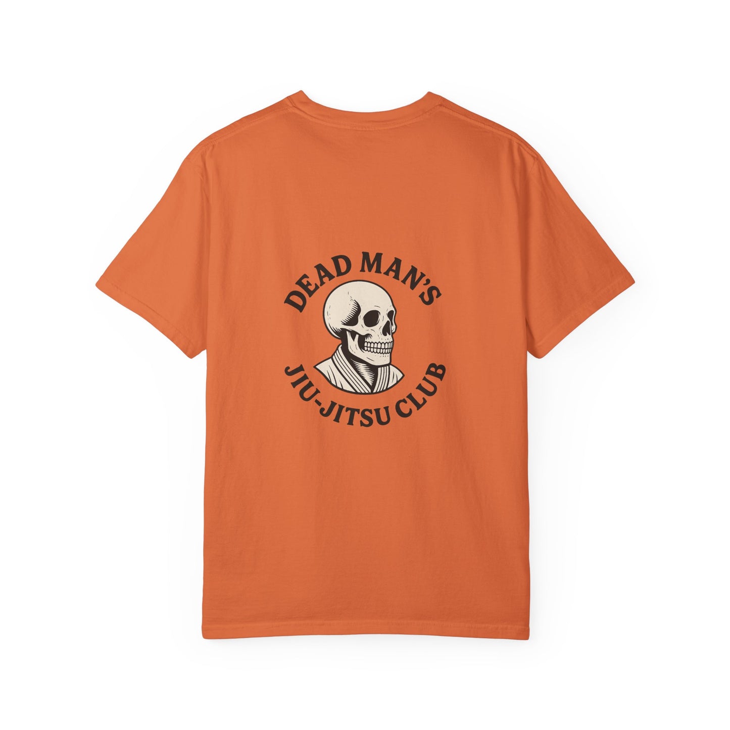 Dead Mans Jiu-Jitsu Club Tee / Skeleton Grappler Design | Funny BJJ Shirt for Rollers Who Are Dead Inside / Unisex Garment Dyed T shirt