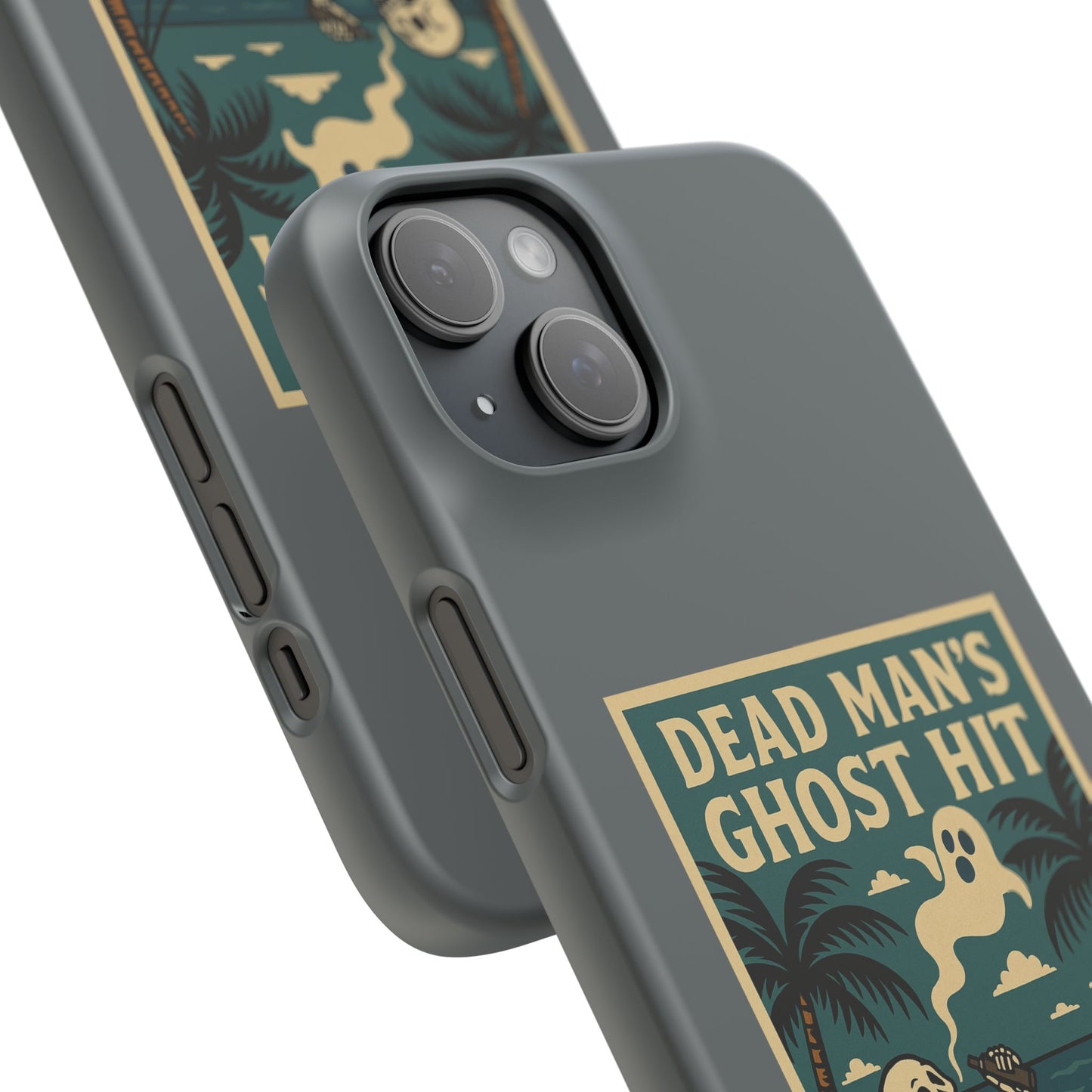 Dead Mans Ghost Hit iPhone Case One Puff Closer to the Other Side Skeleton Vibe Design