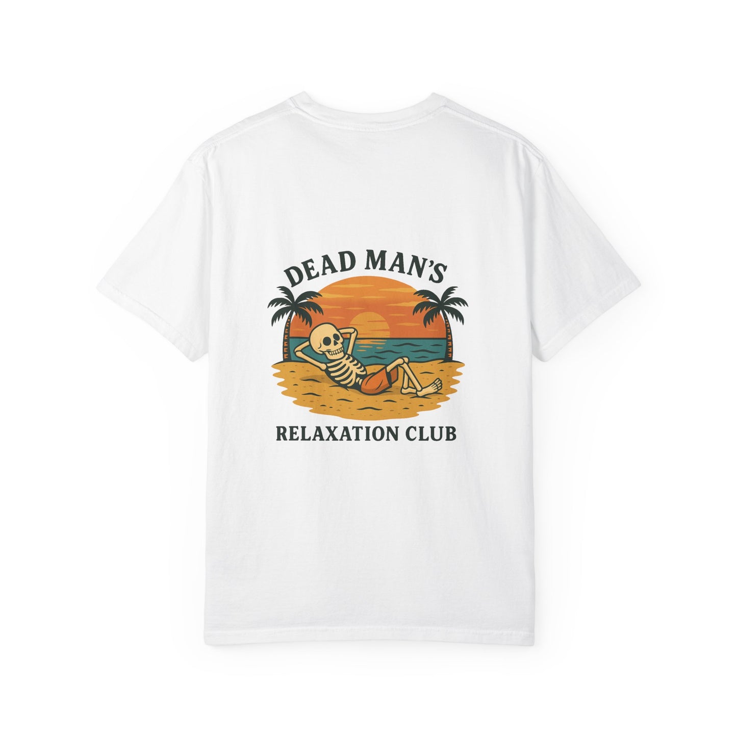 Dead Mans Relaxation Club / Retro Beach Skeleton Tee, Casual Wear