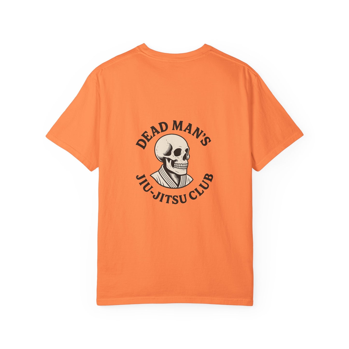 Dead Mans Jiu-Jitsu Club Tee / Skeleton Grappler Design | Funny BJJ Shirt for Rollers Who Are Dead Inside / Unisex Garment Dyed T shirt