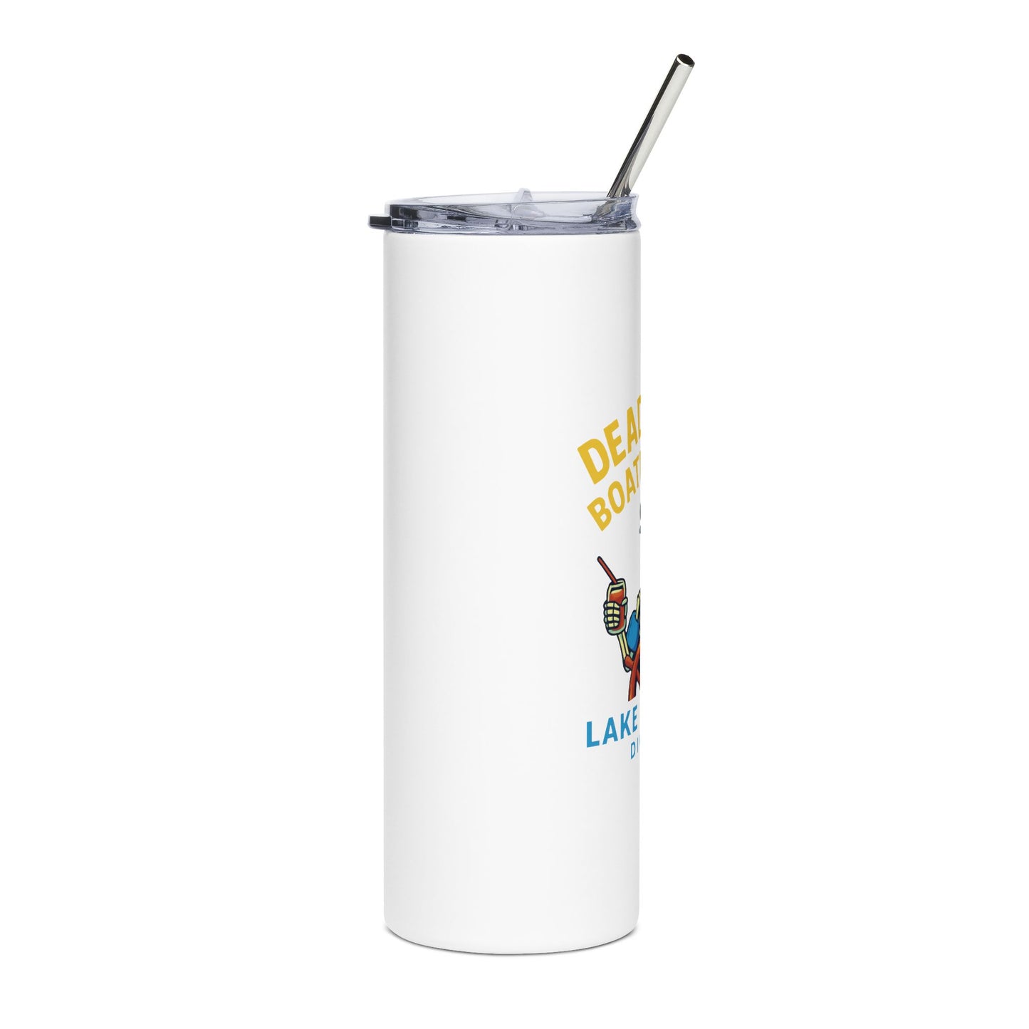 Dead Mans Boating Club Tumbler / Lake Norman Division | Cold Drinks & Colder Outlooks, Dead Mans Boating Club Stainless Steel Tumbler