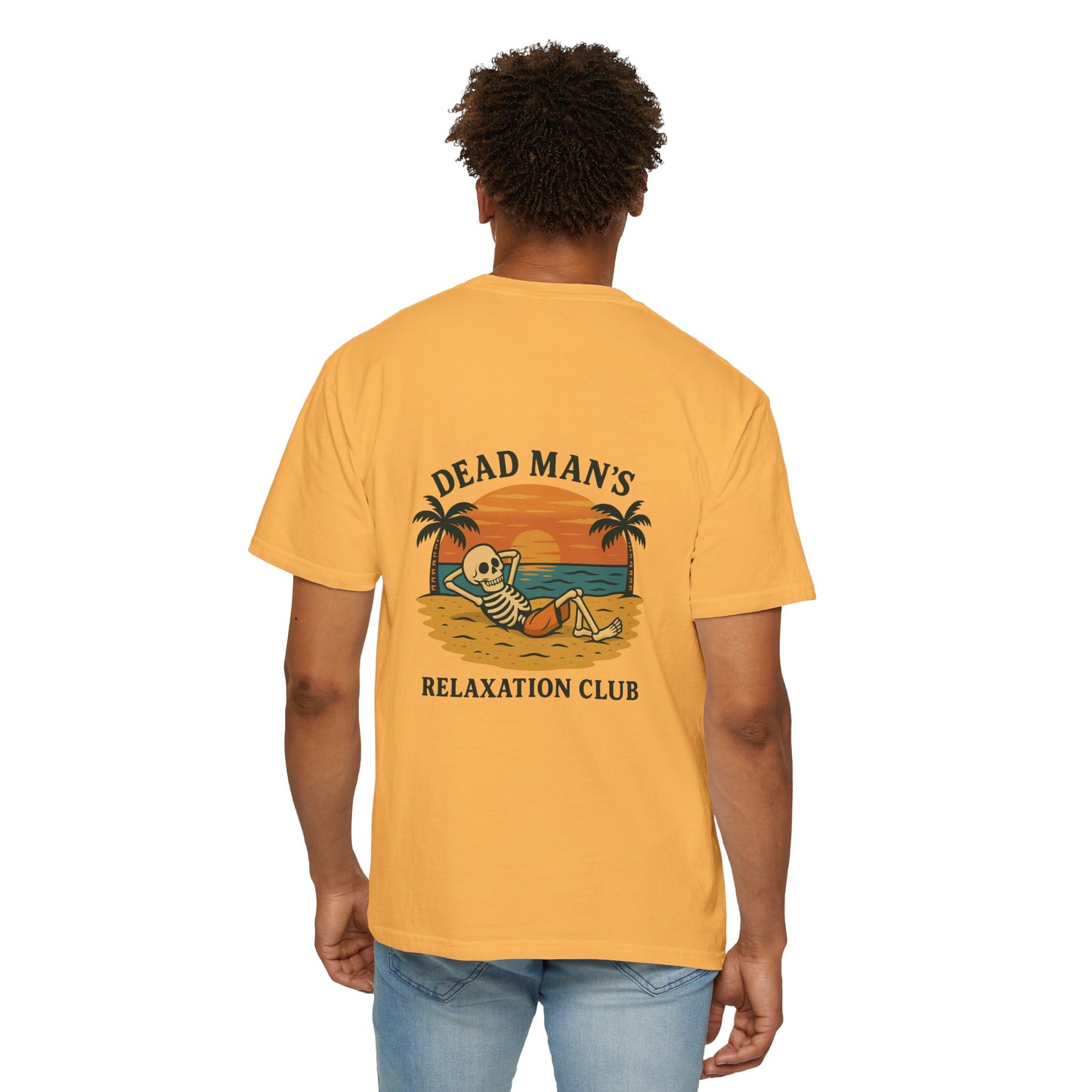 Dead Mans Relaxation Club / Retro Beach Skeleton Tee, Casual Wear