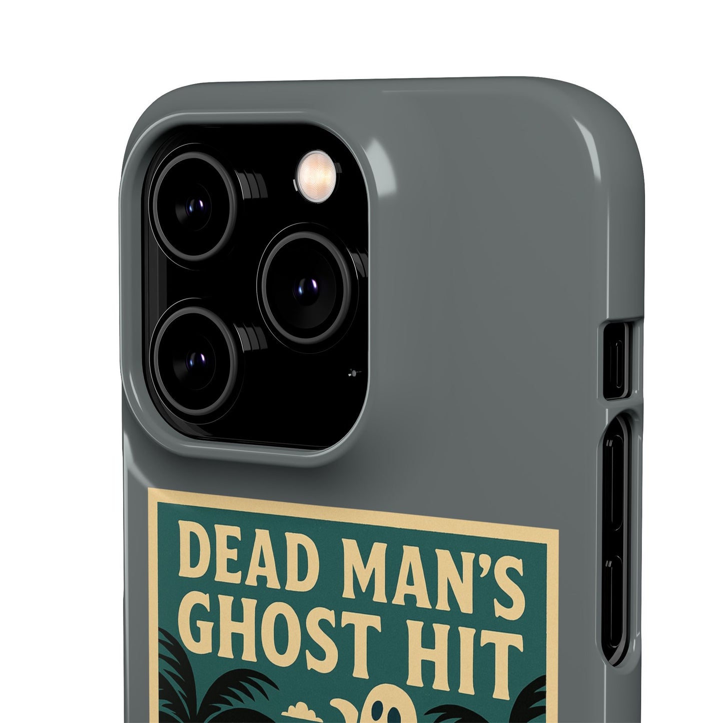 Dead Mans Ghost Hit iPhone Case One Puff Closer to the Other Side Skeleton Vibe Design