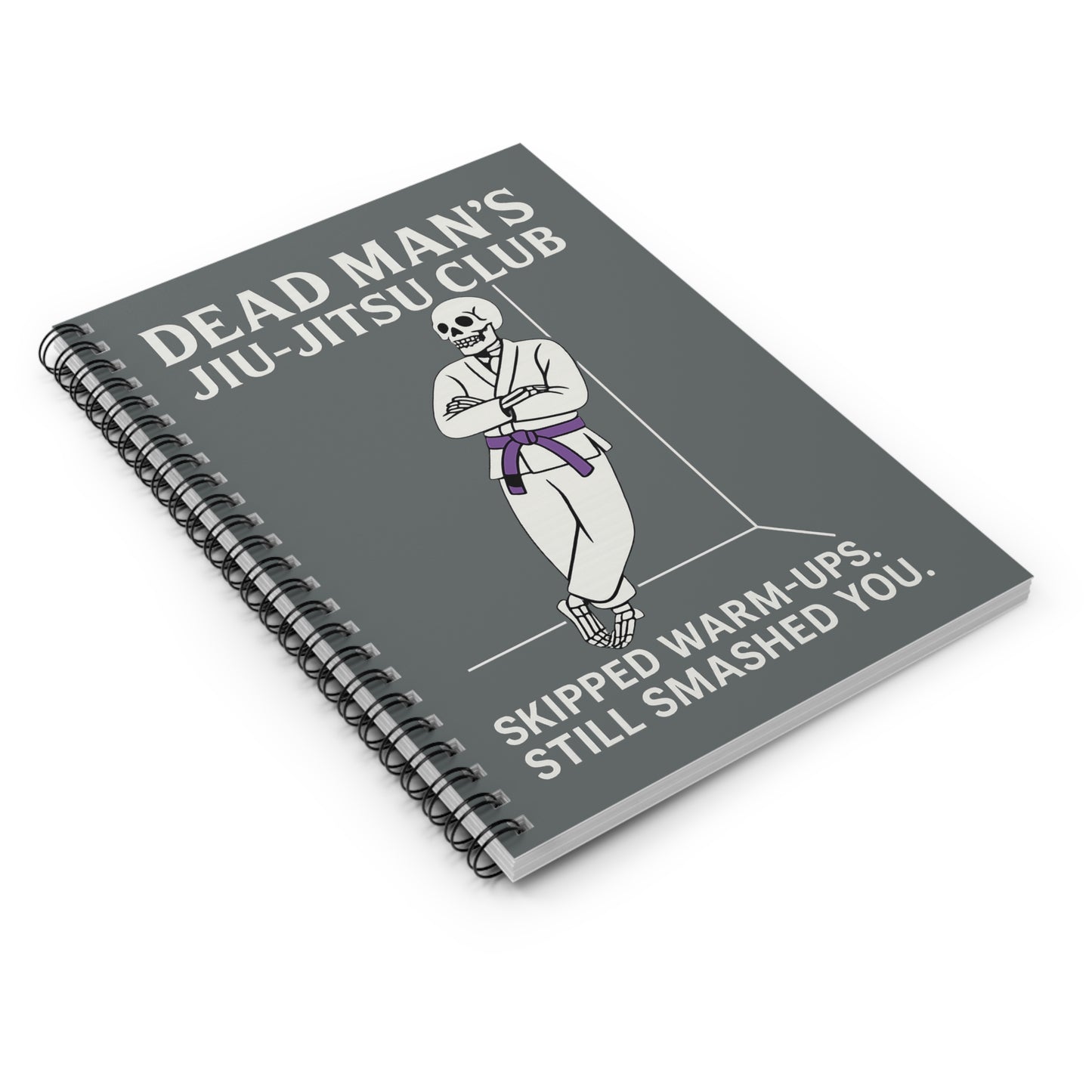 Jiu-Jitsu Spiral Notebook - Dead Man's Club, Sports Journal, Training Log, Gift for Martial Artists, Funny Notebook, BJJ Enthusiast [...]