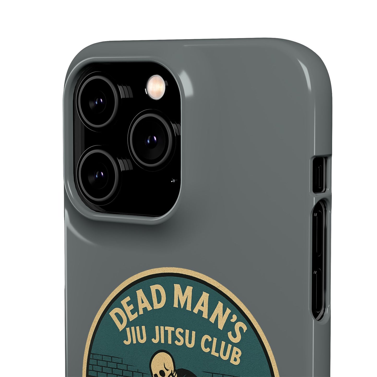 Dead Mans Jiu Jitsu Club iPhone Case That Was a Brutal Roll Skeleton Grappling Design