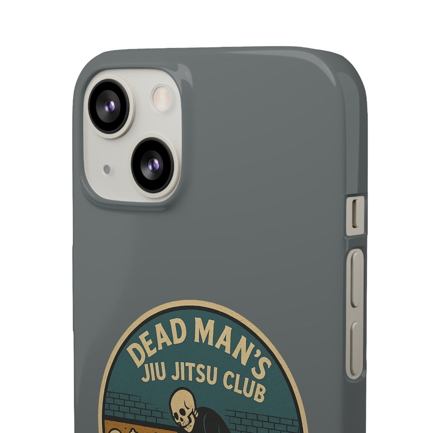 Dead Mans Jiu Jitsu Club iPhone Case That Was a Brutal Roll Skeleton Grappling Design