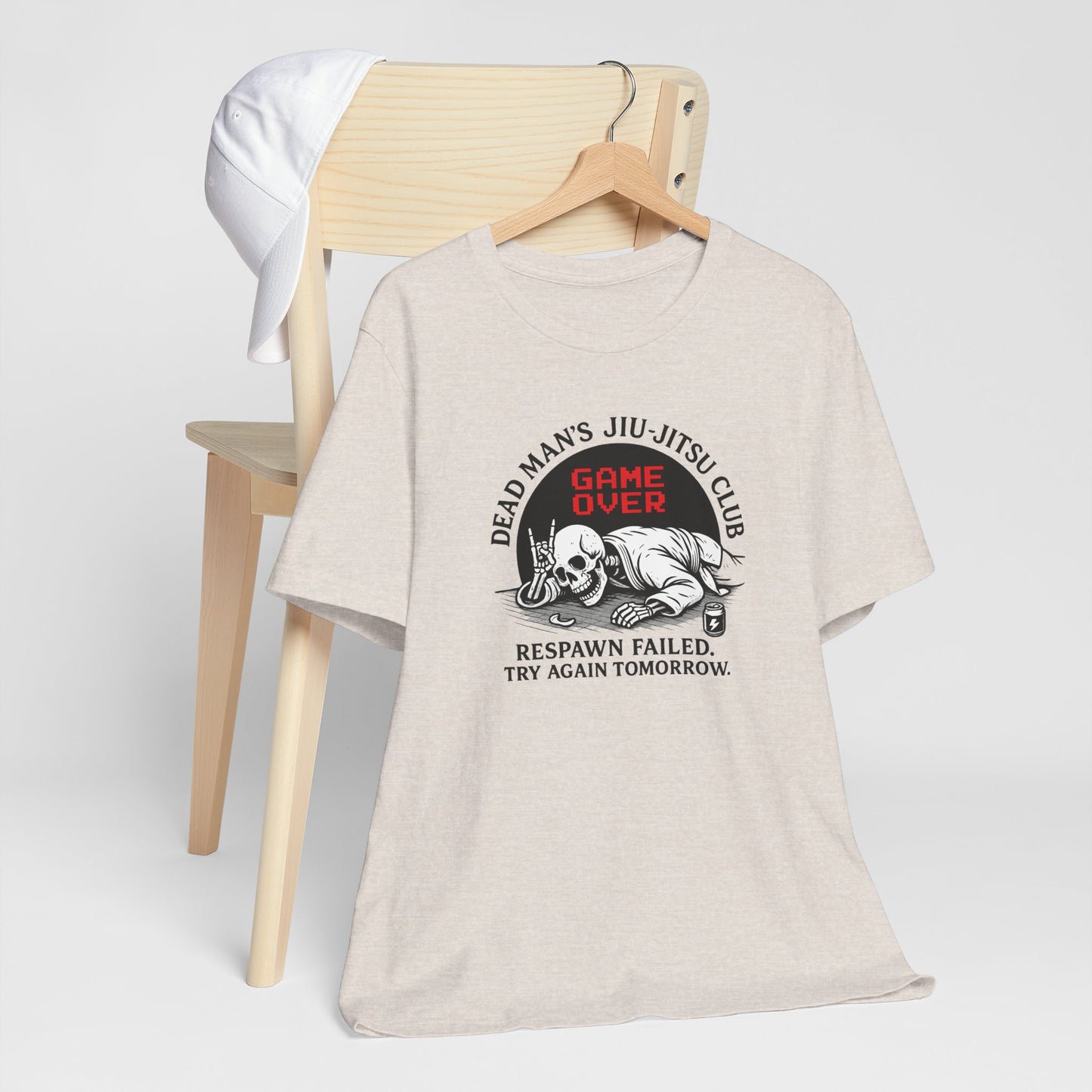 Dead Mans Jiu Jitsu Club Tee / Game Over Respawn Failed / Dead Mans Jiu Jitsu Tee, Game Over Shirt, Fight Gear, Martial Arts Apparel