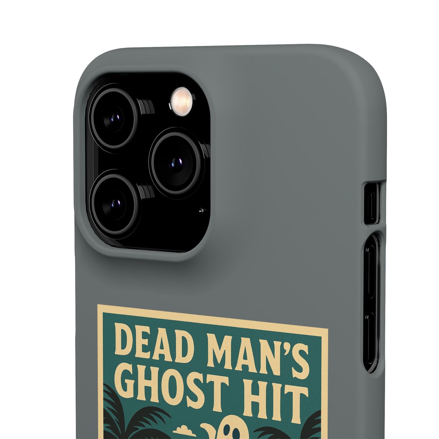 Dead Mans Ghost Hit iPhone Case One Puff Closer to the Other Side Skeleton Vibe Design