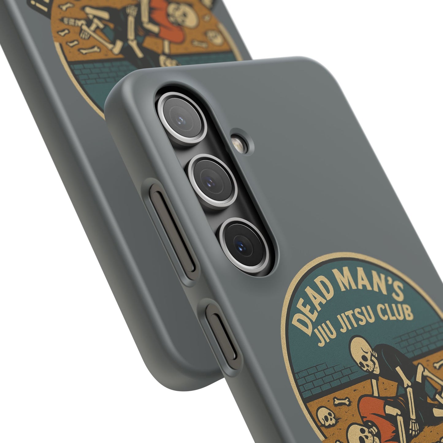 Dead Mans Jiu Jitsu Club iPhone Case That Was a Brutal Roll Skeleton Grappling Design