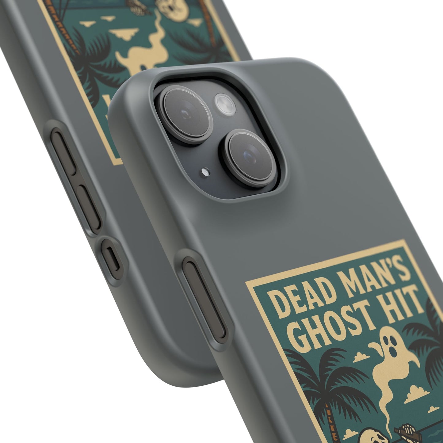 Dead Mans Ghost Hit iPhone Case One Puff Closer to the Other Side Skeleton Vibe Design